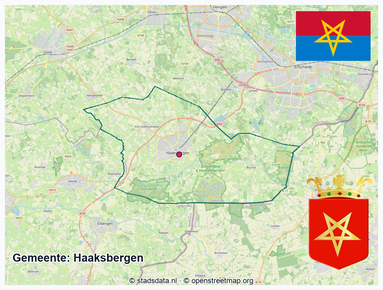 Schematische gemeentegrens Haaksbergen